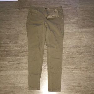 Khaki high rise jeggings